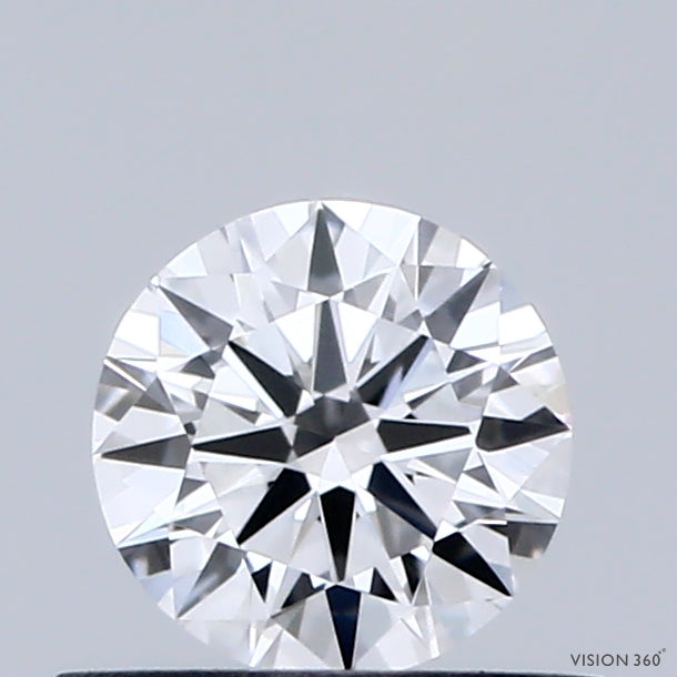 0.46 Carat Round Shaped, Excellent Cut, D Color, VVS2 Clarity, IGI Certified Lab Grown Diamond