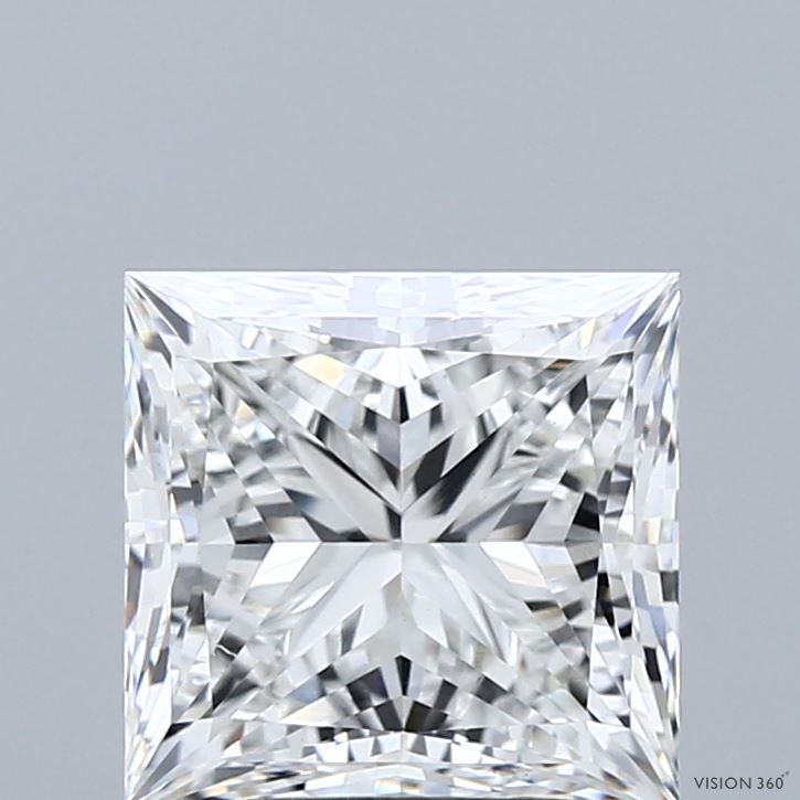 3.03 Carat Princess Shaped, Ideal Cut, E Color, VVS2 Clarity, IGI Certified Lab Grown Diamond