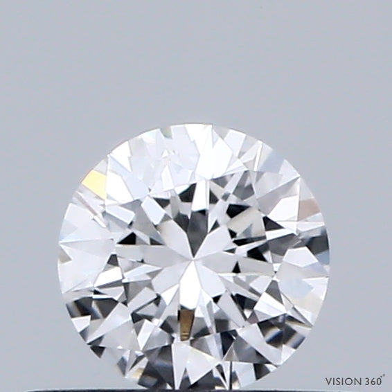 0.36 Carat Round Shaped, Very Good Cut, D Color, VVS2 Clarity, IGI Certified Lab Grown Diamond