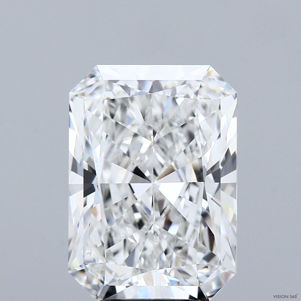 6.29 Carat Radiant Shaped, Ideal Cut, E Color, VVS2 Clarity, IGI Certified Lab Grown Diamond