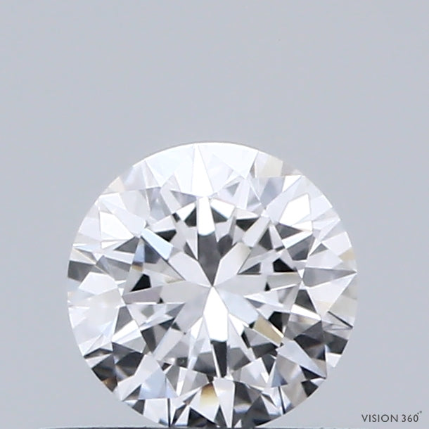 0.43 Carat Round Shaped, Very Good Cut, D Color, VVS2 Clarity, IGI Certified Lab Grown Diamond