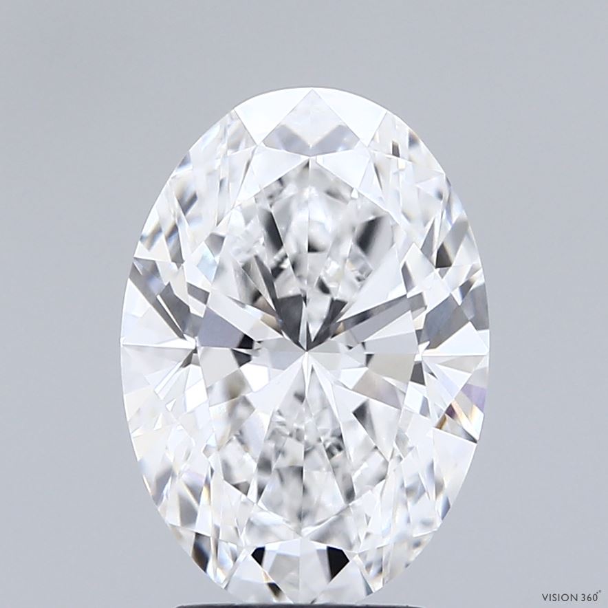 3.06 Carat Oval Shaped, Ideal Cut, E Color, VVS1 Clarity, IGI Certified Lab Grown Diamond