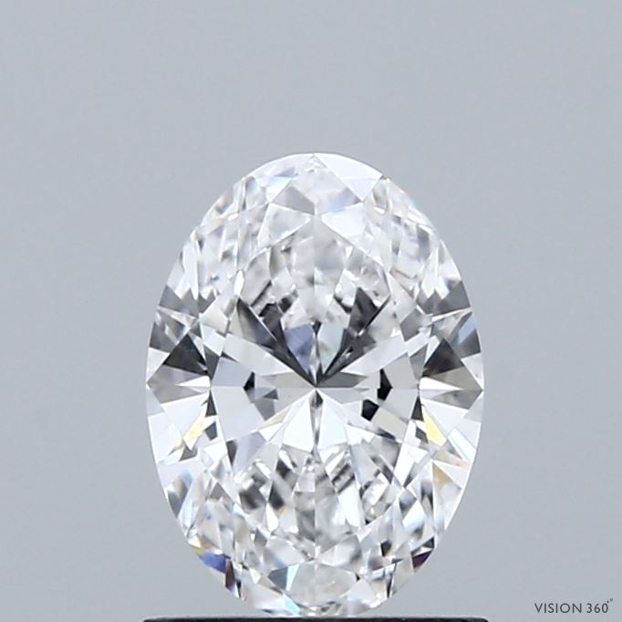1.00 Carat Oval Shaped, Ideal Cut, D Color, VVS2 Clarity, IGI Certified Lab Grown Diamond