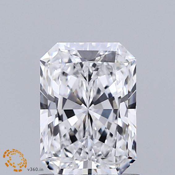 1.05 Carat Radiant Shaped, Ideal Cut, D Color, VVS1 Clarity, IGI Certified Lab Grown Diamond