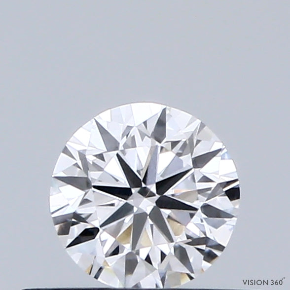 0.36 Carat Round Shaped, Very Good Cut, D Color, VVS2 Clarity, IGI Certified Lab Grown Diamond