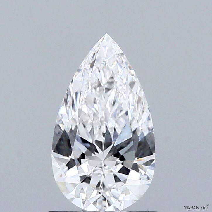 1.05 Carat Pear Shaped, Ideal Cut, D Color, VVS2 Clarity, IGI Certified Lab Grown Diamond