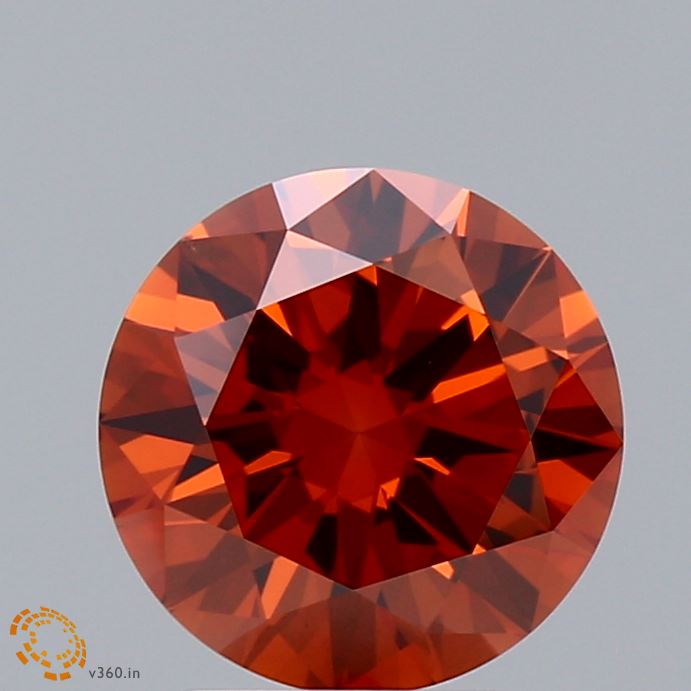 1.98 Carat Round Shaped, Excellent Cut, FANCY DEEP ORANGE Color, VS1 Clarity, IGI Certified Lab Grown Diamond
