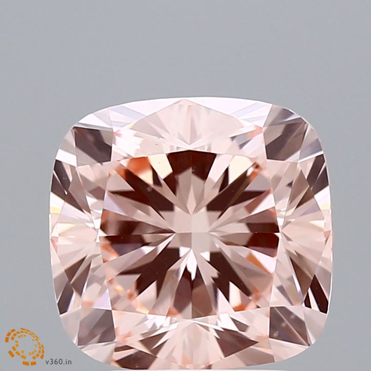 3.14 Carat Cushion Shaped, Ideal Cut, FANCY INTENSE PINK Color, VS1 Clarity, IGI Certified Lab Grown Diamond