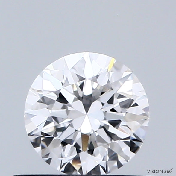 0.45 Carat Round Shaped, Excellent Cut, D Color, VVS2 Clarity, IGI Certified Lab Grown Diamond