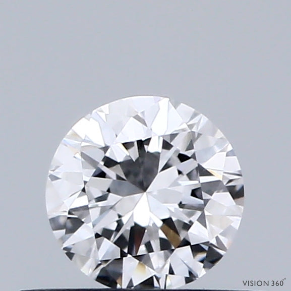 0.37 Carat Round Shaped, Very Good Cut, D Color, VVS2 Clarity, IGI Certified Lab Grown Diamond