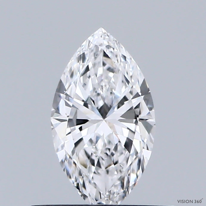 0.46 Carat Marquise Shaped, Excellent Cut, D Color, VVS2 Clarity, IGI Certified Lab Grown Diamond