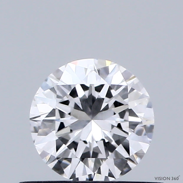 0.46 Carat Round Shaped, Very Good Cut, D Color, VVS2 Clarity, IGI Certified Lab Grown Diamond