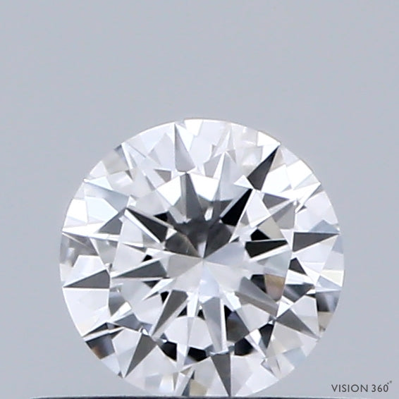 0.37 Carat Round Shaped, Very Good Cut, D Color, VVS2 Clarity, IGI Certified Lab Grown Diamond