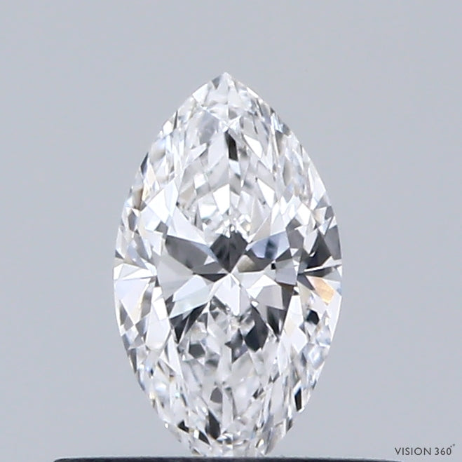 0.36 Carat Marquise Shaped, Ideal Cut, D Color, VVS2 Clarity, IGI Certified Lab Grown Diamond