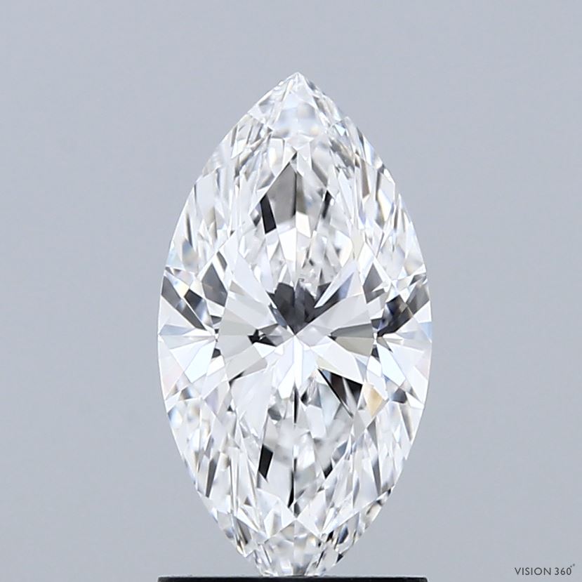1.57 Carat Marquise Shaped, Ideal Cut, D Color, VVS1 Clarity, IGI Certified Lab Grown Diamond