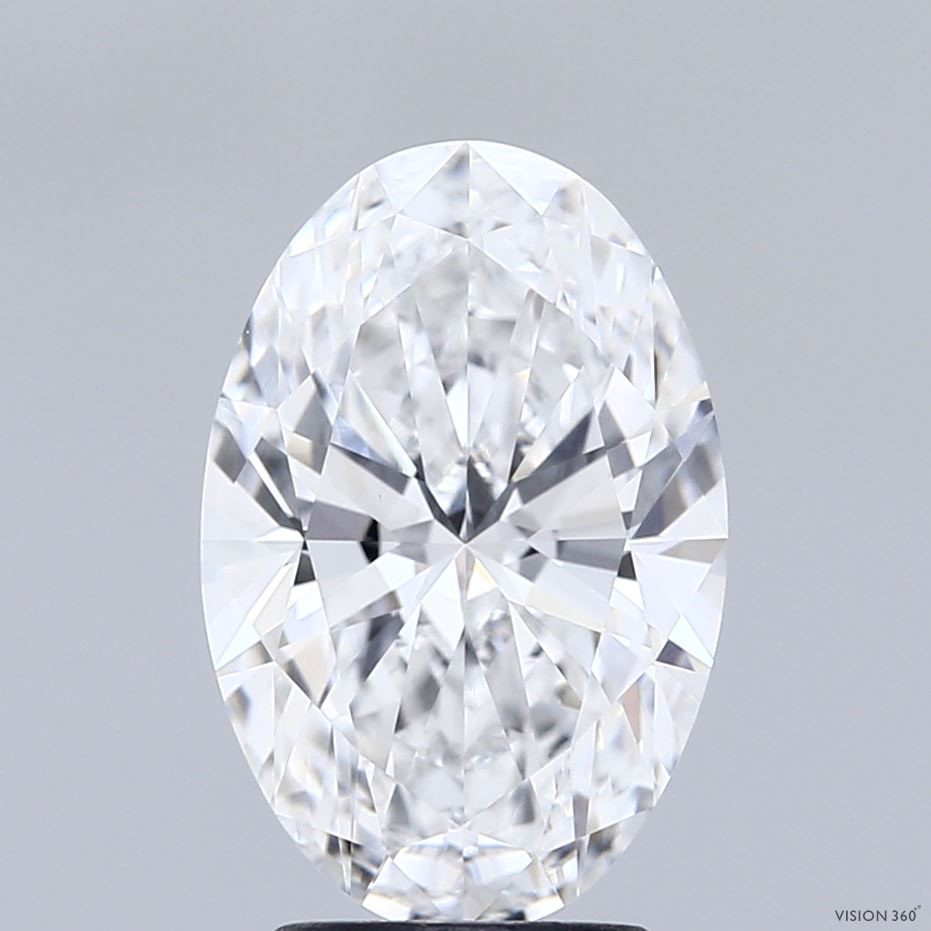3.01 Carat Oval Shaped, Ideal Cut, D Color, VVS1 Clarity, IGI Certified Lab Grown Diamond