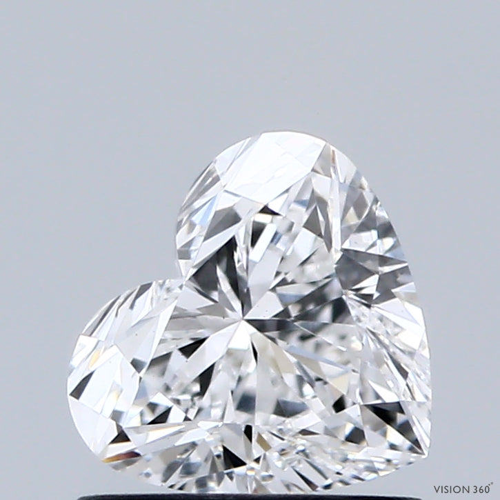 0.93 Carat Heart Shaped, Ideal Cut, D Color, VS1 Clarity, IGI Certified Lab Grown Diamond