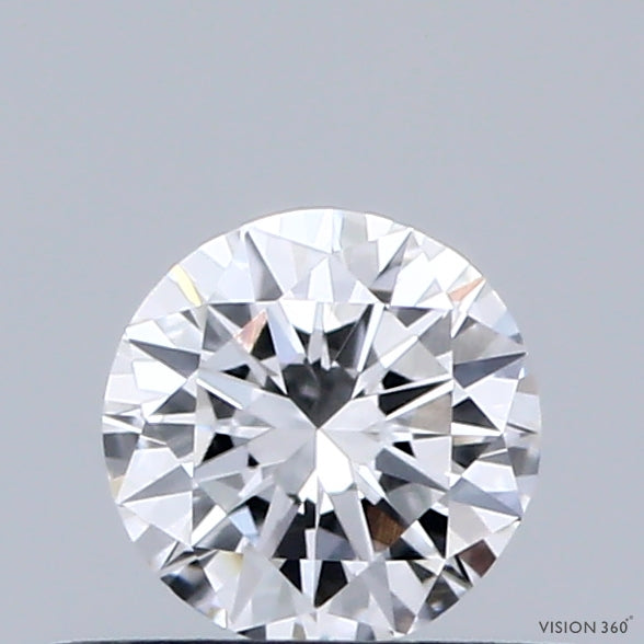 0.38 Carat Round Shaped, Very Good Cut, D Color, VVS2 Clarity, IGI Certified Lab Grown Diamond