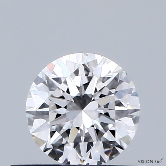 0.36 Carat Round Shaped, Excellent Cut, D Color, VVS2 Clarity, IGI Certified Lab Grown Diamond