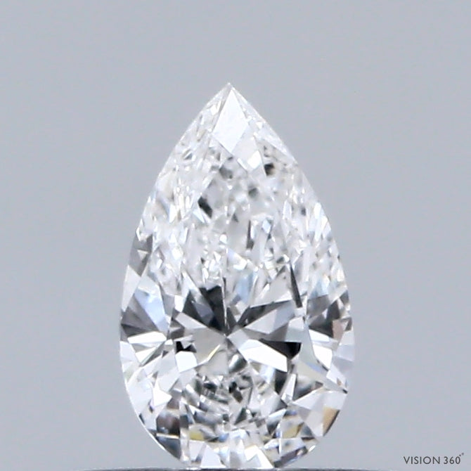 0.35 Carat Pear Shaped, Ideal Cut, D Color, VS1 Clarity, IGI Certified Lab Grown Diamond