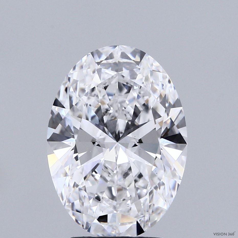 3.00 Carat Oval Shaped, Ideal Cut, D Color, VS1 Clarity, IGI Certified Lab Grown Diamond