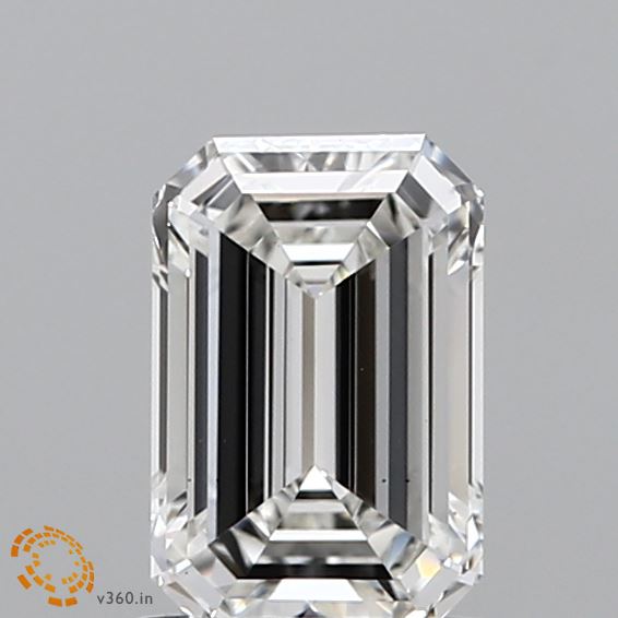 1.01 Carat Emerald Shaped, Ideal Cut, H Color, VS1 Clarity, IGI Certified Lab Grown Diamond