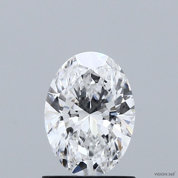 1.06 Carat Oval Shaped, Ideal Cut, D Color, VVS2 Clarity, IGI Certified Lab Grown Diamond