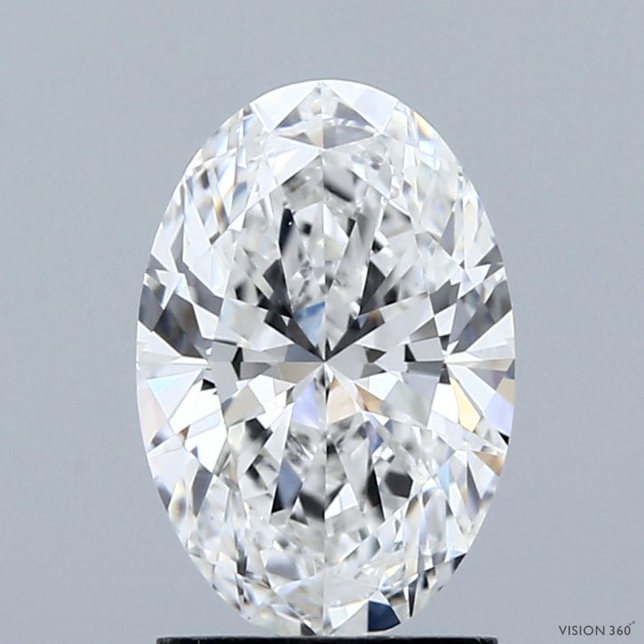 1.72 Carat Oval Shaped, Ideal Cut, E Color, VS1 Clarity, IGI Certified Lab Grown Diamond