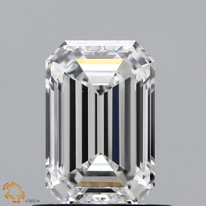 0.94 Carat Emerald Shaped, Ideal Cut, E Color, VS1 Clarity, IGI Certified Lab Grown Diamond