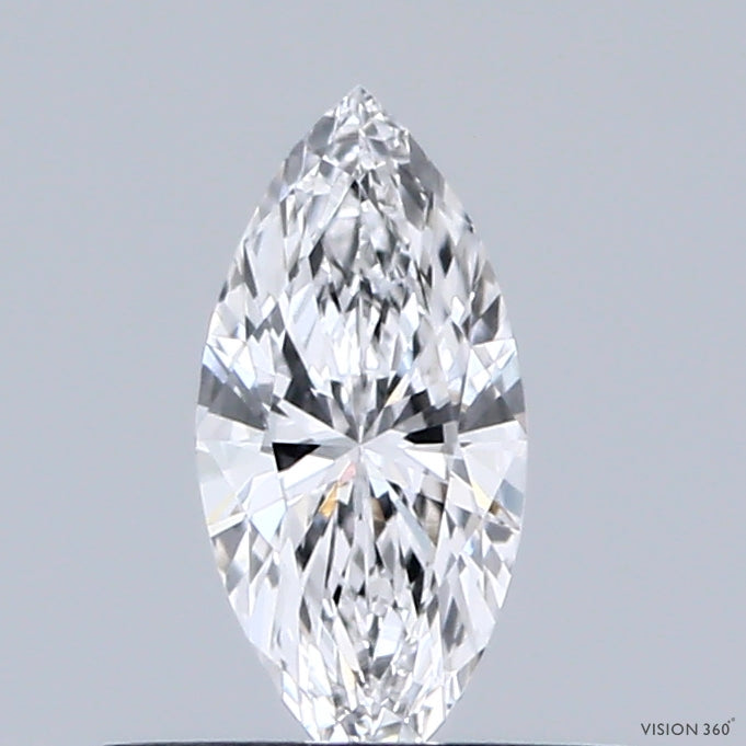 0.32 Carat Marquise Shaped, Ideal Cut, D Color, VVS2 Clarity, IGI Certified Lab Grown Diamond