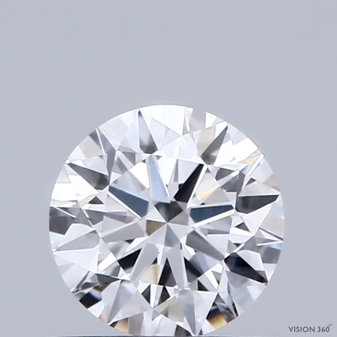 0.65 Carat Round Shaped, Ideal Cut, D Color, VVS2 Clarity, IGI Certified Lab Grown Diamond