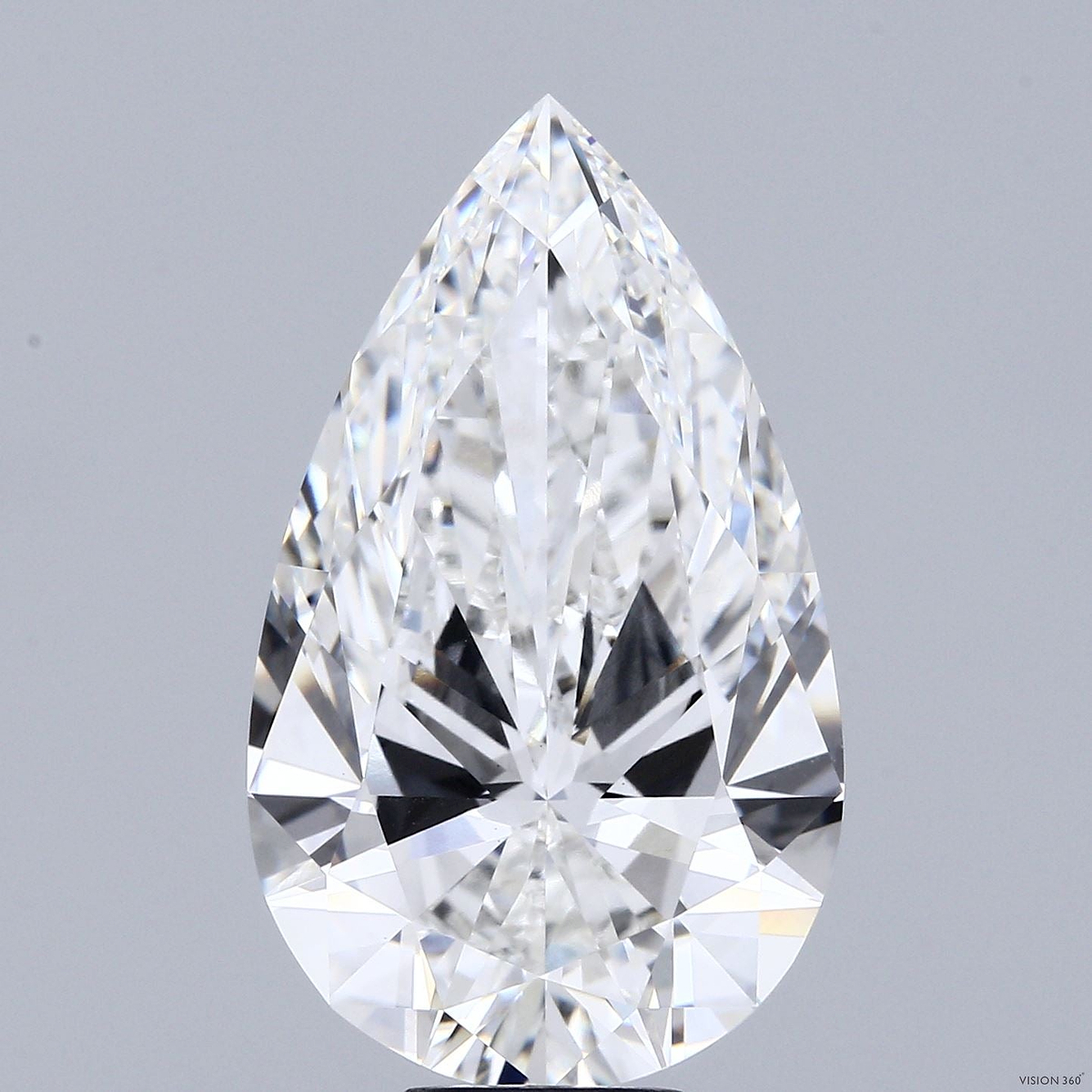 10.02 Carat Pear Shaped, Ideal Cut, F Color, VVS2 Clarity, IGI Certified Lab Grown Diamond