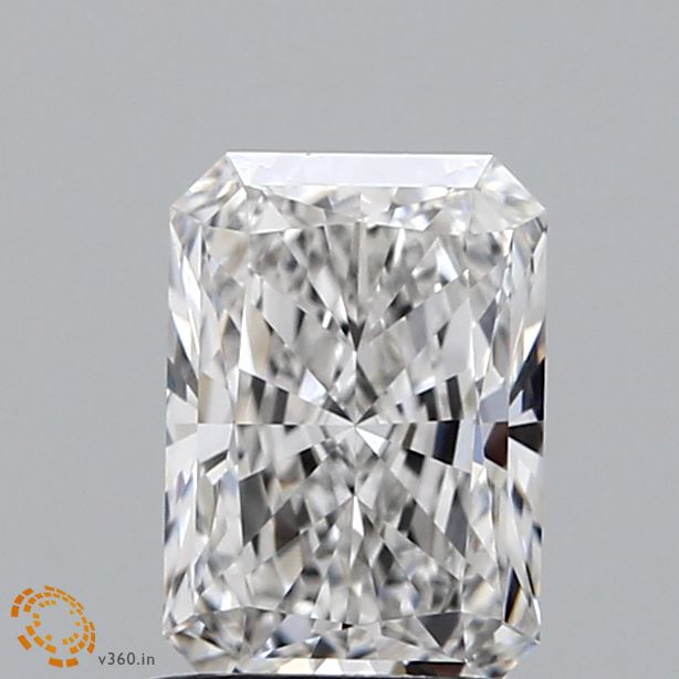1.14 Carat Radiant Shaped, Ideal Cut, F Color, VVS2 Clarity, IGI Certified Lab Grown Diamond