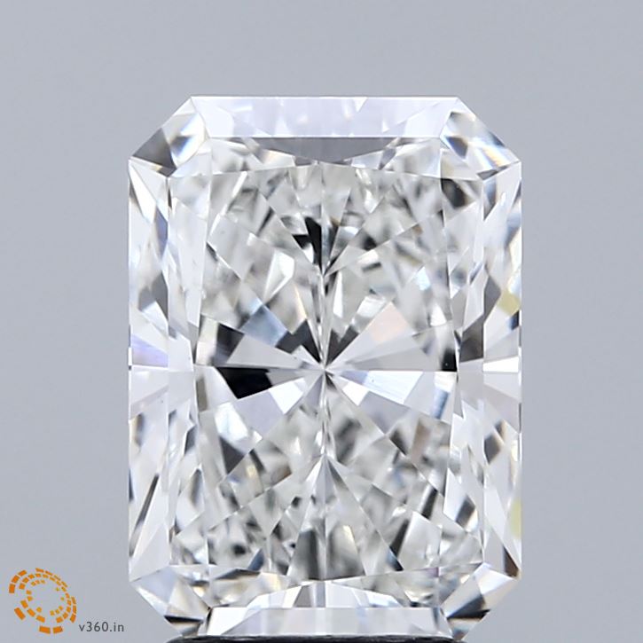 3.08 Carat Radiant Shaped, Ideal Cut, F Color, VS1 Clarity, IGI Certified Lab Grown Diamond