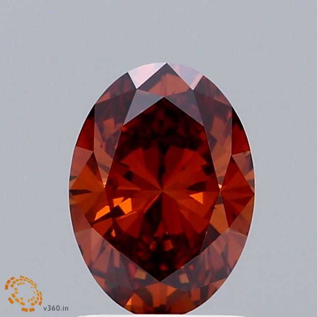1.06 Carat Oval Shaped, Ideal Cut, FANCY DEEP ORANGE Color, VS1 Clarity, IGI Certified Lab Grown Diamond