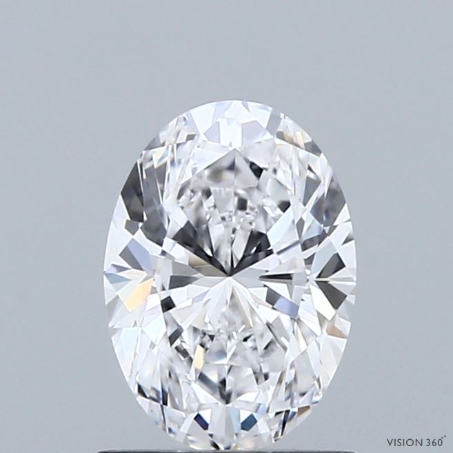 1.10 Carat Oval Shaped, Excellent Cut, D Color, VVS2 Clarity, IGI Certified Lab Grown Diamond