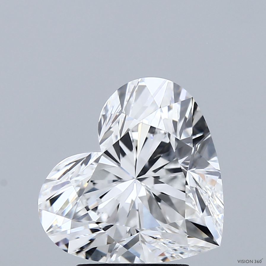 3.56 Carat Heart Shaped, Ideal Cut, E Color, VS1 Clarity, IGI Certified Lab Grown Diamond