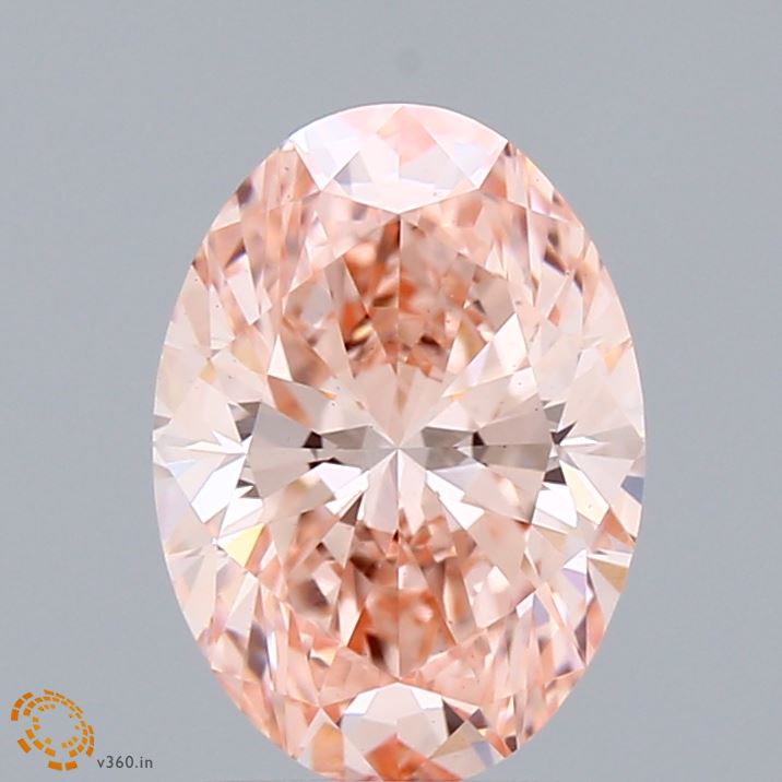 1.99 Carat Oval Shaped, Ideal Cut, FANCY INTENSE PINK Color, VS1 Clarity, IGI Certified Lab Grown Diamond