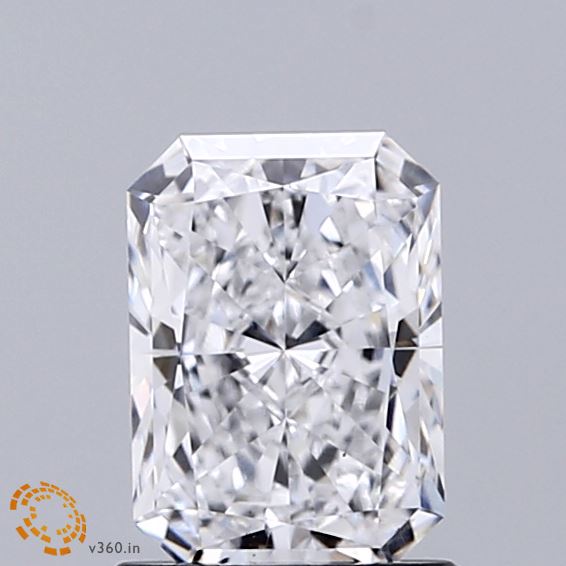 1.09 Carat Radiant Shaped, Ideal Cut, D Color, VS1 Clarity, IGI Certified Lab Grown Diamond