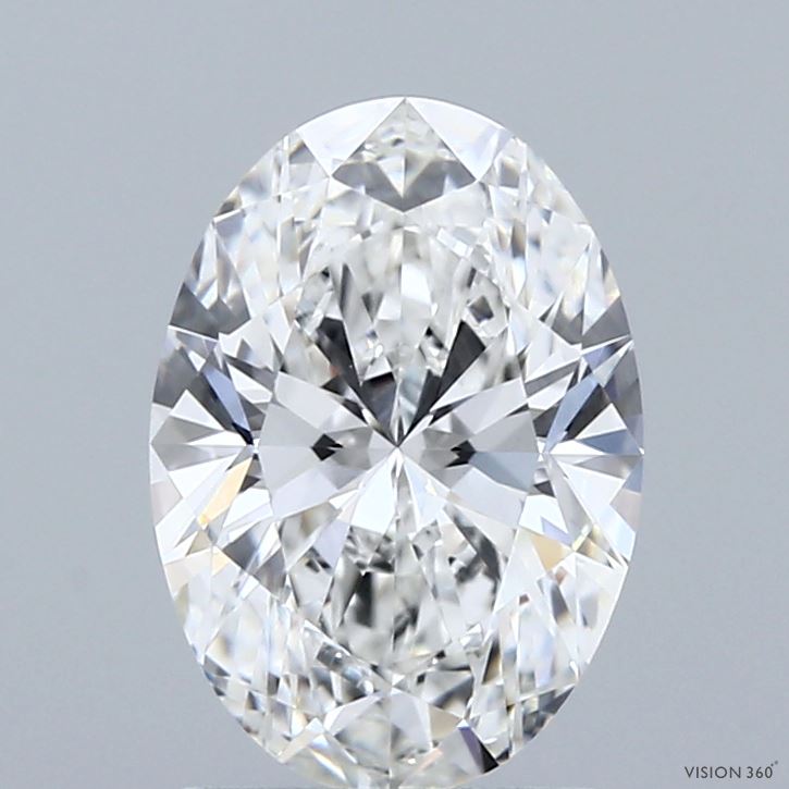 1.94 Carat Oval Shaped, Ideal Cut, F Color, VVS2 Clarity, IGI Certified Lab Grown Diamond