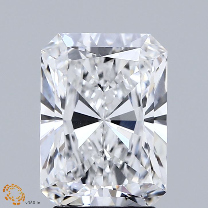 3.04 Carat Radiant Shaped, Ideal Cut, D Color, VVS2 Clarity, IGI Certified Lab Grown Diamond