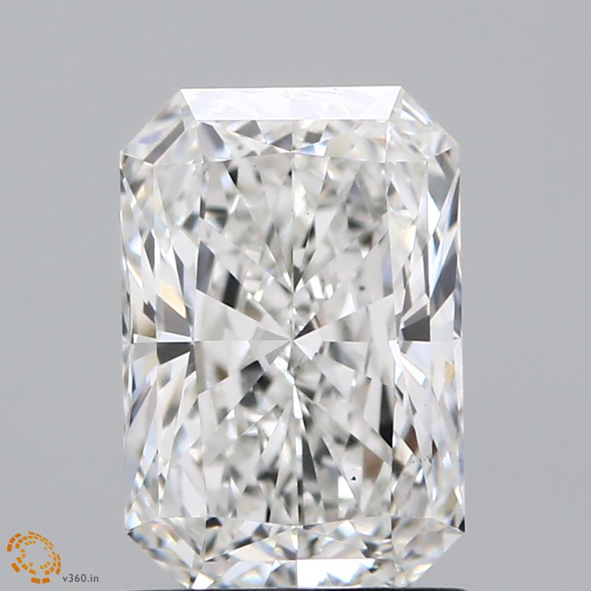 1.54 Carat Radiant Shaped, Ideal Cut, F Color, VS1 Clarity, IGI Certified Lab Grown Diamond