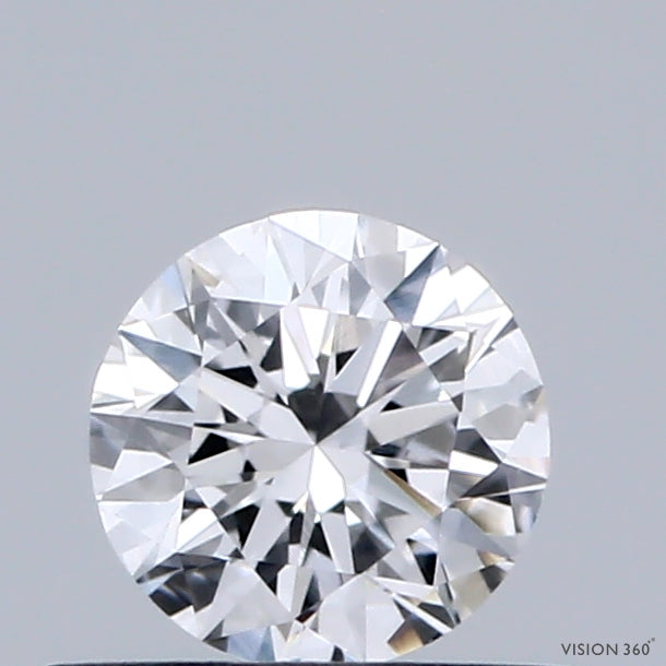 0.48 Carat Round Shaped, Excellent Cut, D Color, VVS2 Clarity, IGI Certified Lab Grown Diamond