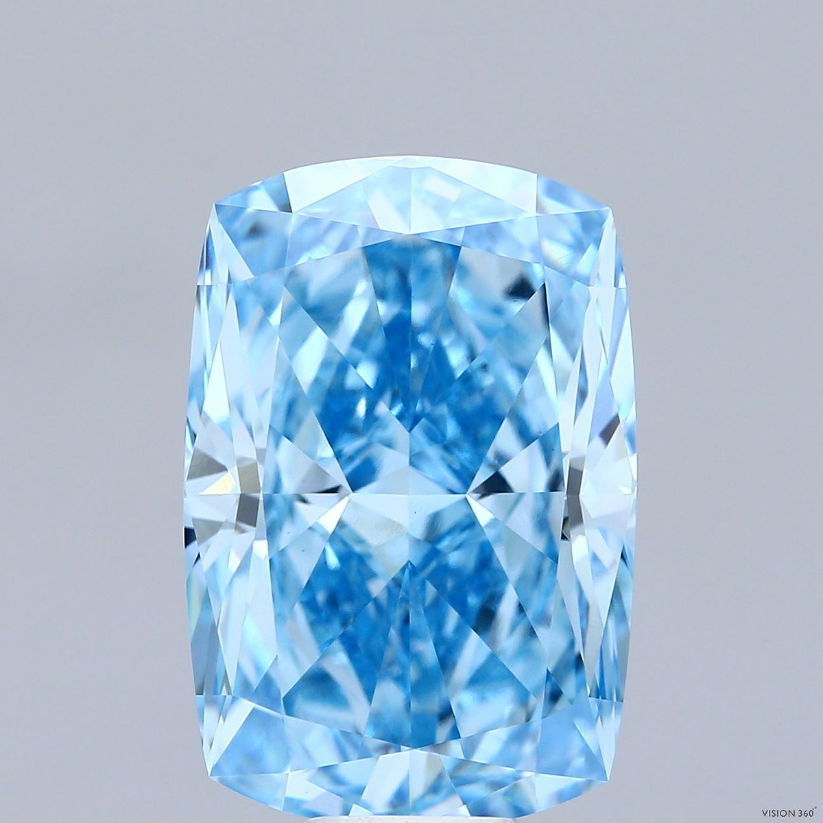 10.69 Carat Cushion Shaped, Excellent Cut, FANCY VIVID BLUE Color, VVS2 Clarity, IGI Certified Lab Grown Diamond