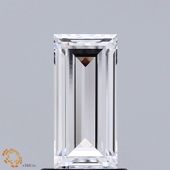 1.09 Carat Baguette Shaped, Very Good Cut, D Color, VVS2 Clarity, IGI Certified Lab Grown Diamond