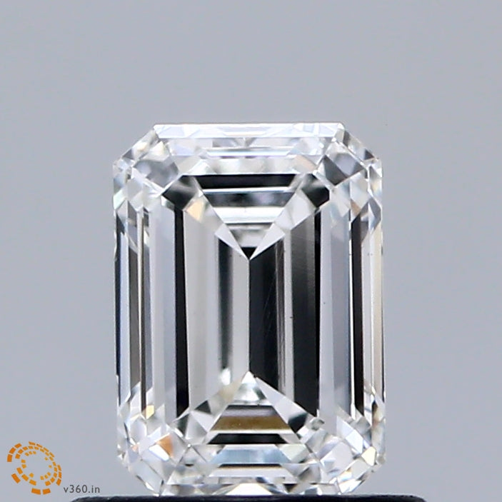 0.90 Carat Emerald Shaped, Ideal Cut, E Color, VS1 Clarity, IGI Certified Lab Grown Diamond