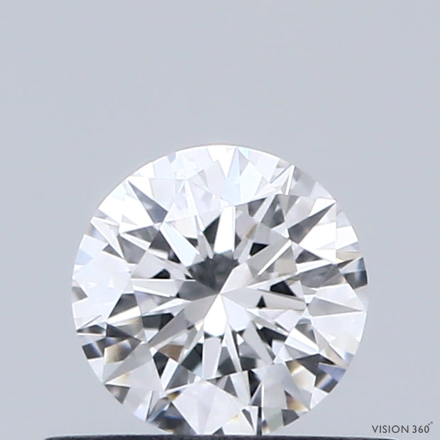 0.45 Carat Round Shaped, Ideal Cut, D Color, VVS2 Clarity, IGI Certified Lab Grown Diamond