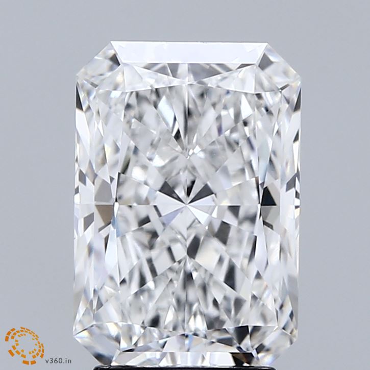 3.08 Carat Radiant Shaped, Ideal Cut, E Color, VVS2 Clarity, IGI Certified Lab Grown Diamond
