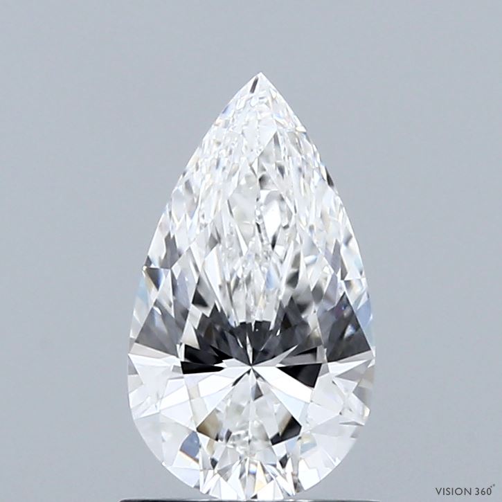 1.09 Carat Pear Shaped, Ideal Cut, E Color, VVS2 Clarity, IGI Certified Lab Grown Diamond