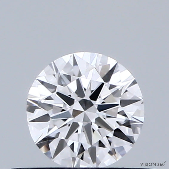 0.37 Carat Round Shaped, Ideal Cut, D Color, VVS2 Clarity, IGI Certified Lab Grown Diamond